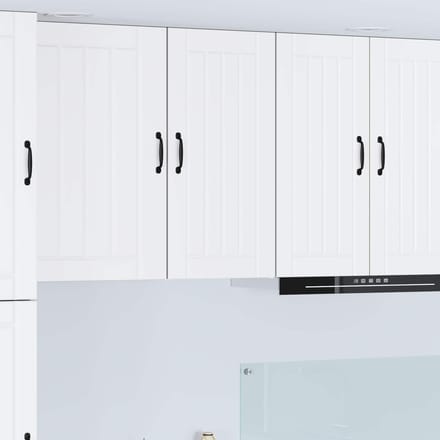 vidaXL - Wandkast - LUCCA - Wit - 40 - x - 31 - x - 80 - cm - Bewerkt - hout