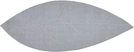 tafeldecoratie textiel blad zilvergrijs - 70 x 26 cm