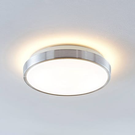 Lindby LED plafondlamp Emelie, Ø 27 cm, aluminiumkleurig, metaal