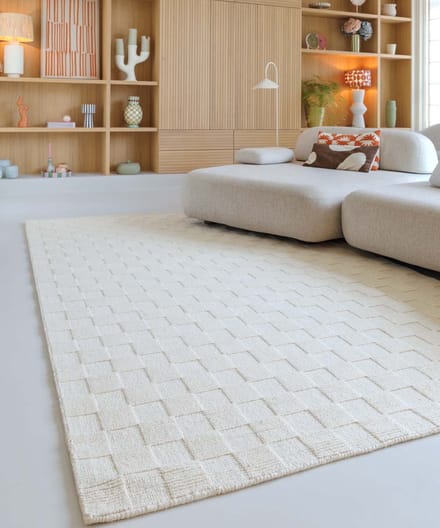Wollen vloerkleed - Tavle ivoor 300x400