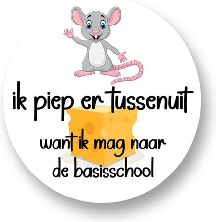 RoNa Design Piep Er Tussenuit Stickers - 20x Traktatiesticker voor basisschool