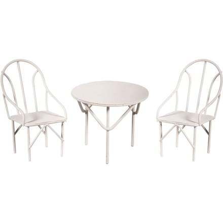 Mini-zitgroep 3st, wit,2 stoelen+1tafel