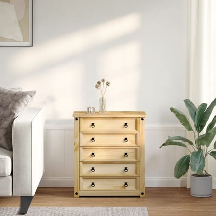 vidaXL - Ladekast - Corona - 80x40x89 - cm - massief - grenenhout