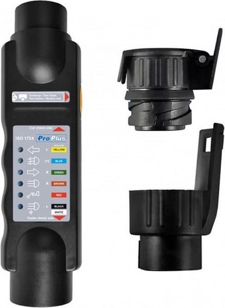 stekkertester 7-polig 12V met 2 adapters in blister