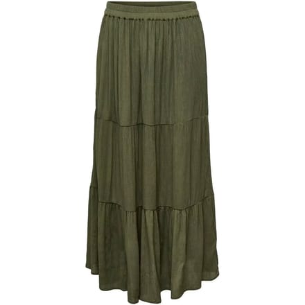 Only groene dames rok   Regular fit   Elastische boord   Regular waist Groen M