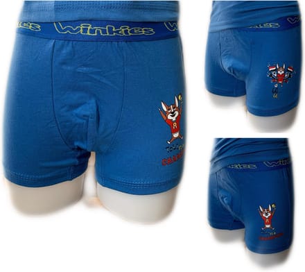 Embrator 2-stuks Jongens Boxershorts met opdruk kobaltblauw 140/146