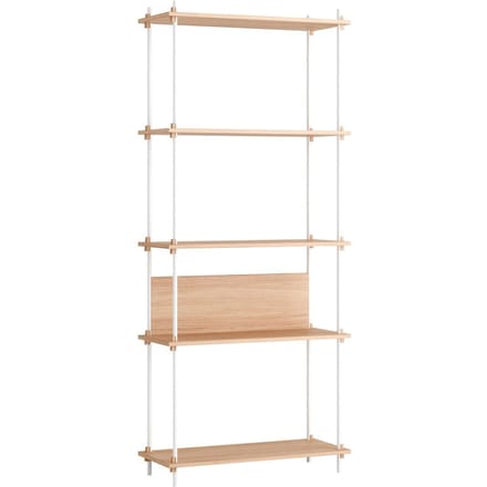 Moebe Shelving System Set 03 - eiken, wit