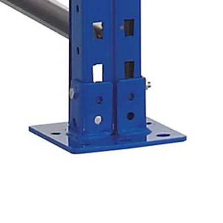 Schulte Lagertechnik voetplaat voor steun voor staander S625-A18, B 145 x D 155 mm, dikte 6 mm