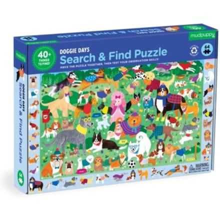 Dog Park 64 Piece Search And Find Puzzle - Mudpuppy
