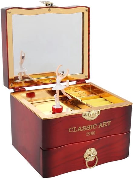 Dailygoody - Muzikale Sieraden Opbergdoos - Vintage Sieradendoos