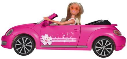 Simba Dickie toys Steffi Love Cabriolet New Beetle - Roze auto met pop