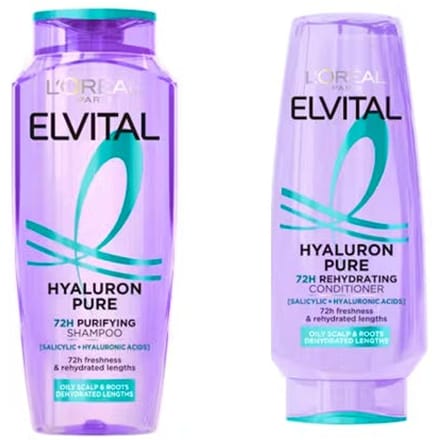 L'Oréal Paris L'Or&eacute;al Paris Elvital Hyaluron Pure Shampoo &amp; Conditioner 250 ml + 200 ml