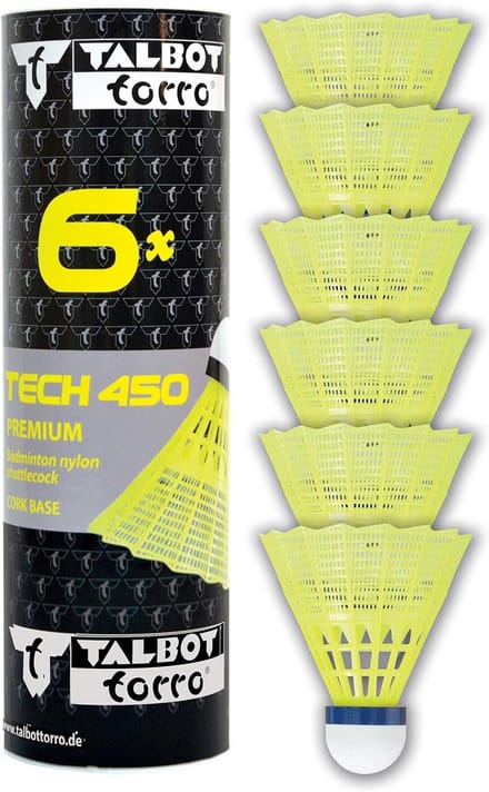 Premium Nylon Badminton Shuttlecocks - Box of 6, Multiple Colors and Speeds