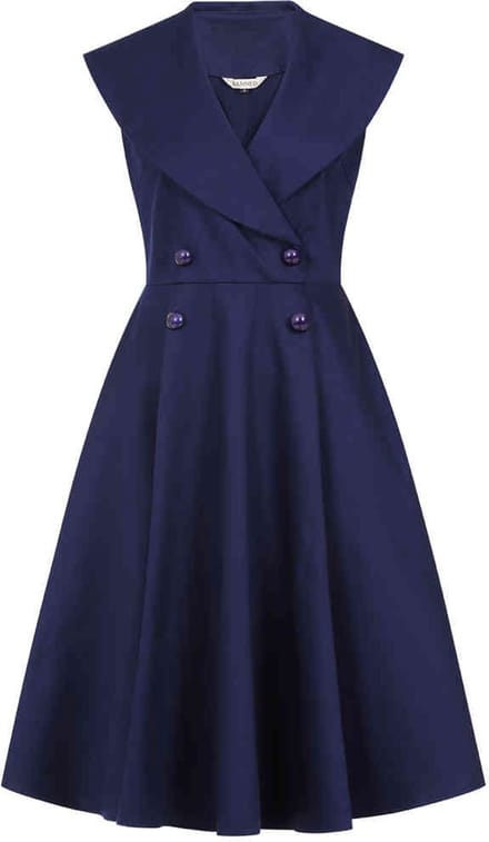 Banned - Isla Swing Flare jurk - XL - Blauw