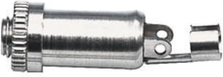 3,5mm Jack (v) inbouw connector - metaal - 2 soldeerpunten + massa klem / stereo