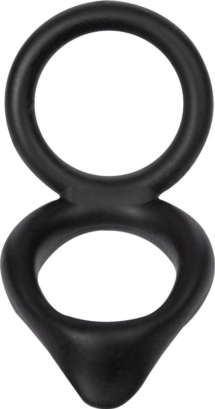 Rimba - Dubbele Siliconen Cockring - Zwart
