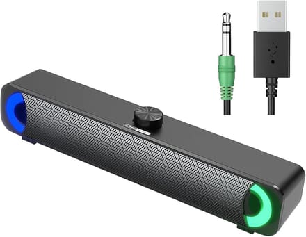 SNJY® Soundbar - USB Computerluidspreker - TV Speaker - Home Cinema - 10 W - Zwart