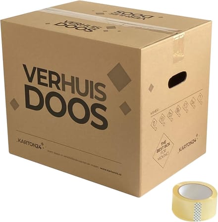 Verhuisdozen Professioneel - Extra Sterke Dozen - Verhuizen Opslag - Dubbel Golfkarton - 45x32x38cm - Bruin