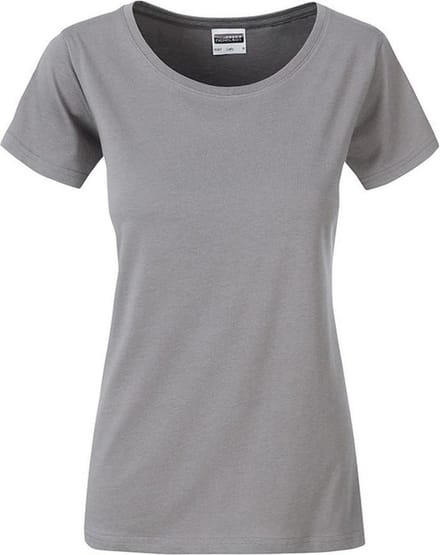 James and Nicholson Dames/dames Basic Organic Katoenen T-Shirt (Staalgrijs)