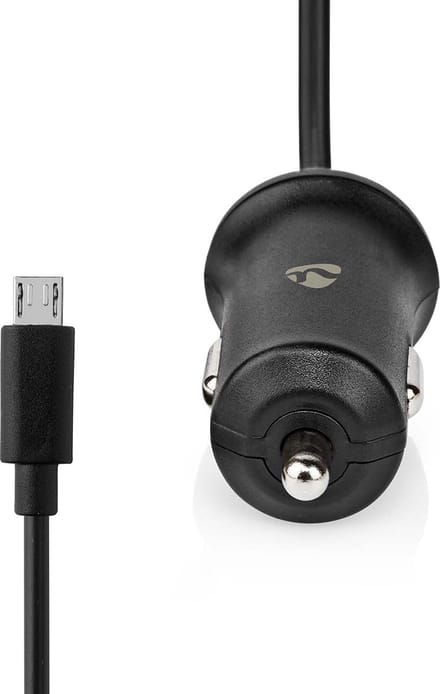Nedis Autolader - 12 W - 1x 2.4 A - Outputs: 1 - Micro-USB - 1.00 m - Single Voltage Output