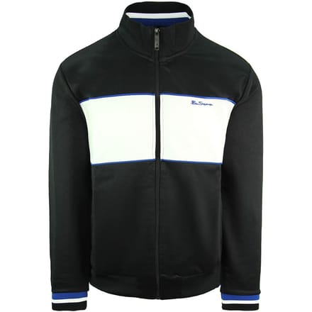 Ben Sherman zwart trainingsjack met panelen voor heren