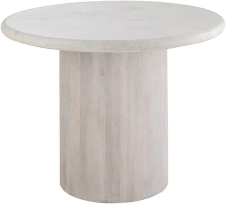 J-Line bijzettafel Rond Marmer - steen - gebroken wit - large
