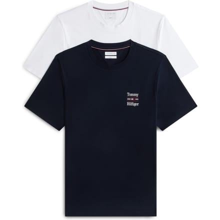 Tommy Hilfiger 2-pack Chest Graphic Navy/white Größe: M | Basic T-Shirts Outlet | Herren | Blau