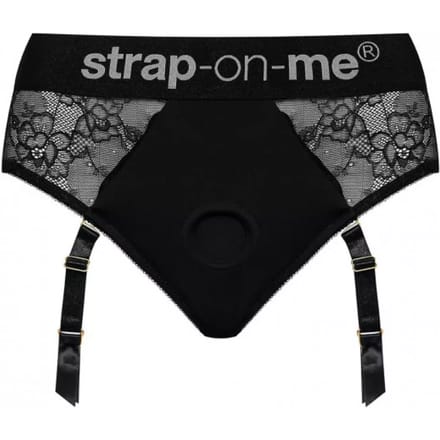 Strap-On-Me - Strapon Harnas Lingerie - Diva - Zwart - Maat M