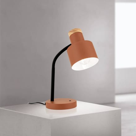 ORION Tafellamp Gili, koraalrood, staal, hoogte 35 cm, E27