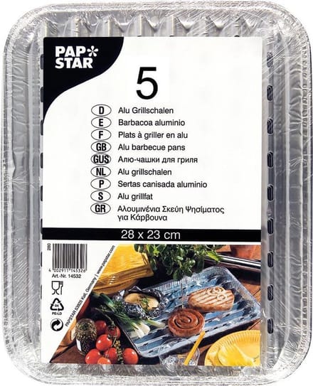 Papstar Wegwerp Schalen Aluminium - 5 Stuks