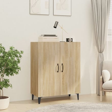 vidaXL - Dressoir - 70x34x90 - cm - bewerkt - hout - sonoma - eikenkleurig