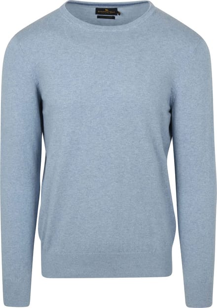 Steppin' Out Trui Cotton Cashmere Sky Blauw - Maat S - Heren - Pullovers