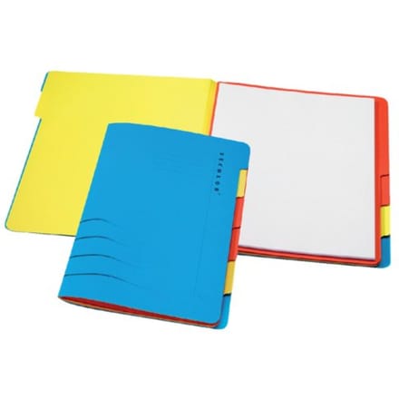 Sorteermap Secolor sixtab 6 tabbladen 100% gerecycled karton 250 gr blauw