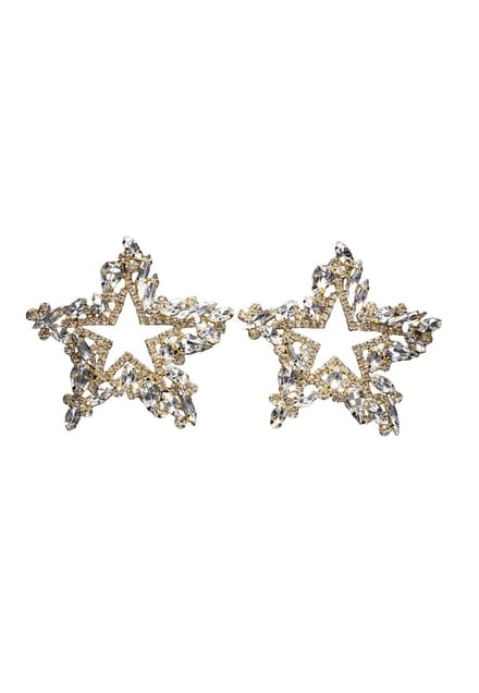 Margot Bardot Crystal Star Oorbellen Gold