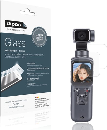 dipos – 2x Matte Pantserfolie geschikt voor Tangxi 4K-Videokamera | 9H Screenprotector