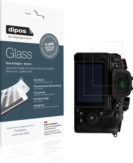 dipos – 2x Pantserfolie geschikt voor Panasonic Lumix DC-GH6 | 9H Screenprotector