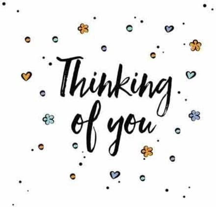Wenskaart - Thinking Of You - Met Envelop - Per Stuk