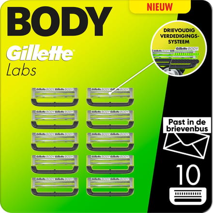Gillette Labs Body Intimate Scheermesjes - 10 stuks - van Gillette