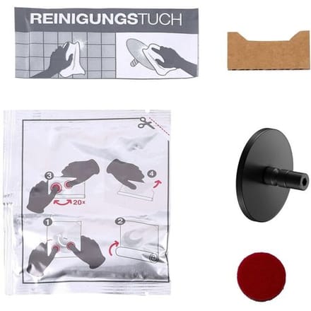 Keuco Reva Black Selection adhesive set no. 5 with rosette 04994370501