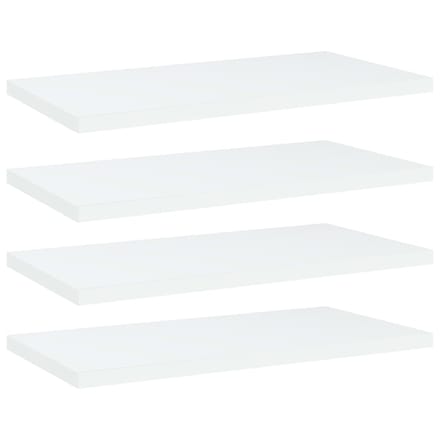 vidaXL - Wandschappen - 4 - st - 40x20x1,5 - cm - bewerkt - hout - wit