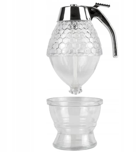 Merkloos Serie - Honingdispenser - 250ml - Plastic - Elegante Honingraatvorm