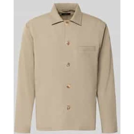 Regular fit overhemdjack met viscosemix model 'Landen'