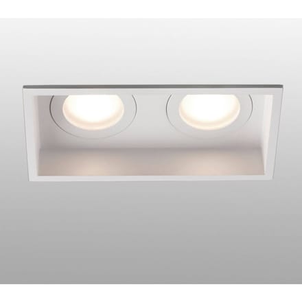 FARO BARCELONA Inbouwlamp Hyde, 2-lamps IP44 in wit
