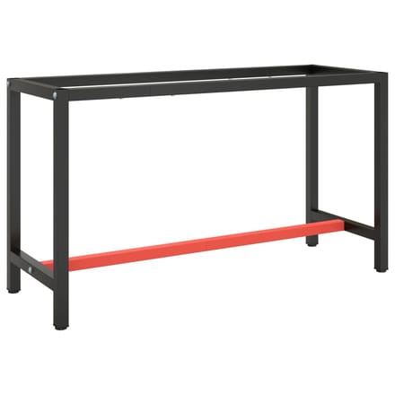 vidaXL - Werkbankframe - 140x50x79 - cm - metaal - matzwart - en - matrood