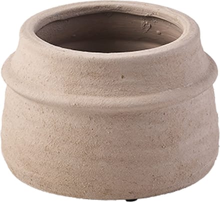 D&M Deco Bloempot Chive Wit-Beige D 18 cm H 13 cm Opening 11.5cm