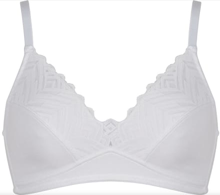 Naturana katoenen soft BH zonder beugels maat 90D wit