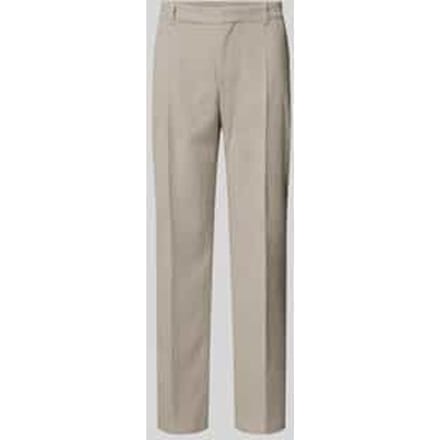 Tapered fit chino met persplooien, model 'Genius'