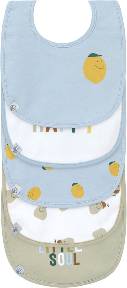 Lässig slabbetje 5 stuks Voordeelpack - Happy Fruits Lemon