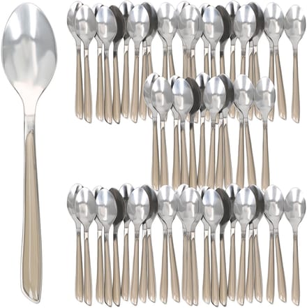 Set van 60 BEAUTY besteklepels taupe - 805543