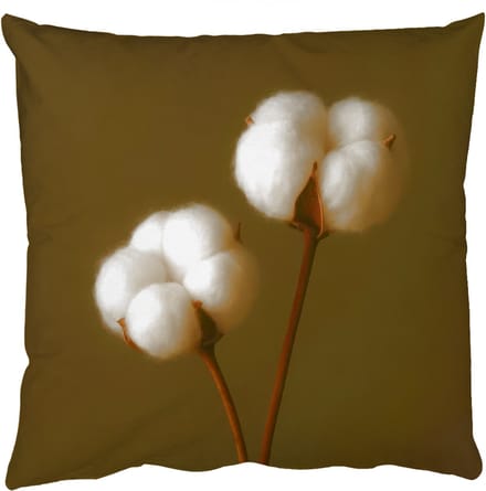 Sierkussens - Kussentjes Woonkamer - 60x60 cm - Takken - Katoen - Wit - Bollen
